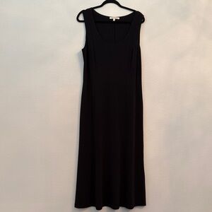 TravelSmith Black Sleeveless Scoop Neck Maxi Dress
